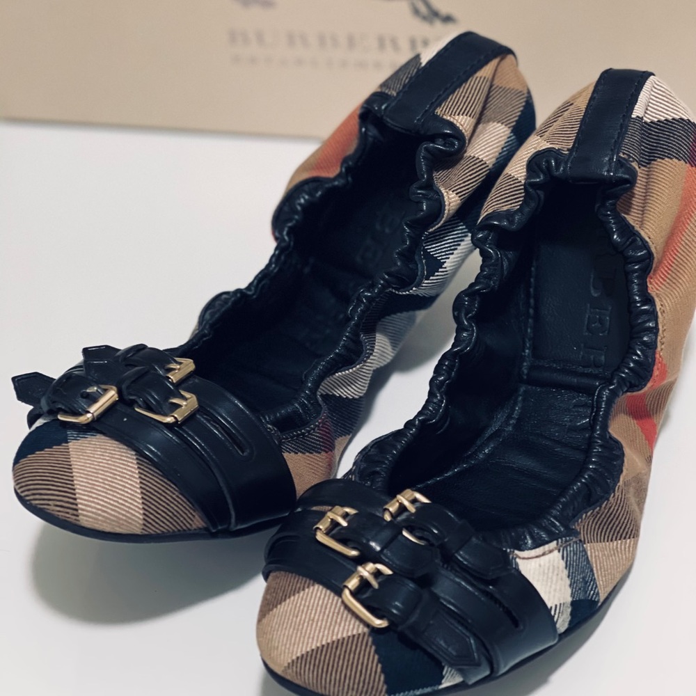 Burberry Ballerina Flats Bridle house check US 8.5